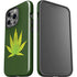Marijuana Leaf Light Green iPhone 15 Pro Impact Case