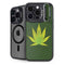 Marijuana Leaf Light Green iPhone 15 Pro Max Kickstand Case