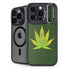 Marijuana Leaf Light Green iPhone 15 Pro Max Kickstand Case