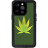 Marijuana Leaf Light Green iPhone 15 Pro Waterproof Case