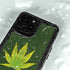 Marijuana Leaf Light Green iPhone 15 Pro Waterproof Case