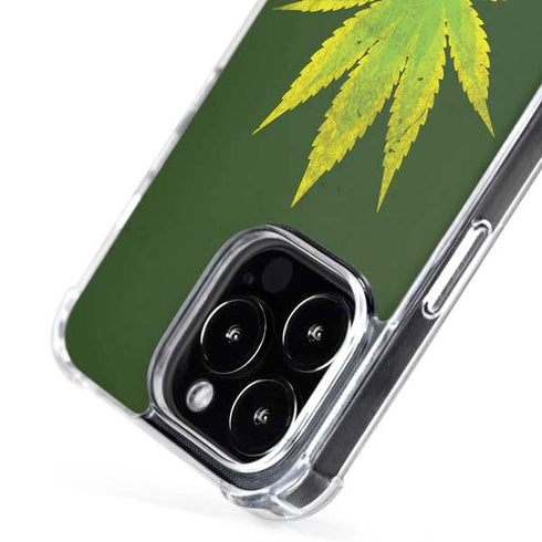 Marijuana Leaf Light Green iPhone 16 Pro Max MagSafe Case