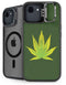 Marijuana Leaf Light Green iPhone 16e Kickstand Case