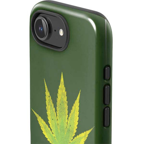 Marijuana Leaf Light Green iPhone 16e Impact Case