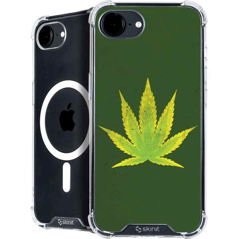 Marijuana Leaf Light Green iPhone 16e MagSafe Case