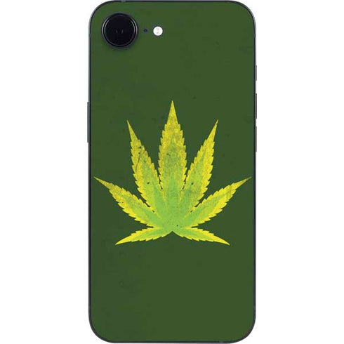 Marijuana Leaf Light Green iPhone 16e Skin