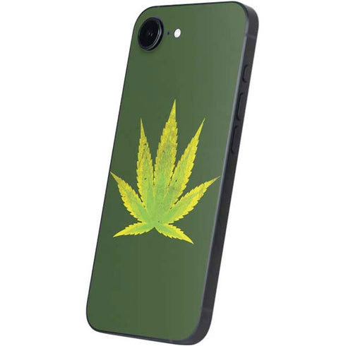 Marijuana Leaf Light Green iPhone 16e Skin