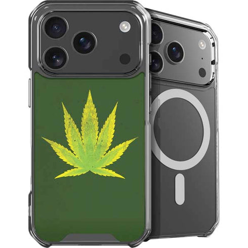 Marijuana Leaf Light Green iPhone 18 Pro MagSafe Case