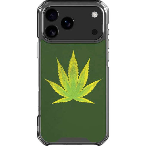 Marijuana Leaf Light Green iPhone 18 Pro Max Clear Case