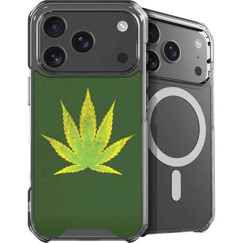 Marijuana Leaf Light Green iPhone 18 Pro Max MagSafe Case