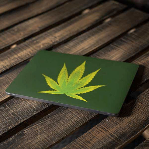 Marijuana Leaf Light Green Apple MacBook Air Skin