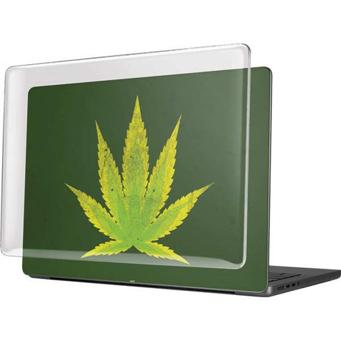 Marijuana Leaf Light Green MacBook Pro 14in (2021-24) Case plus Skin