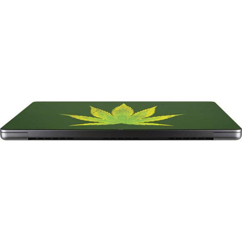 Marijuana Leaf Light Green Apple MacBook Pro 14-inch Skin