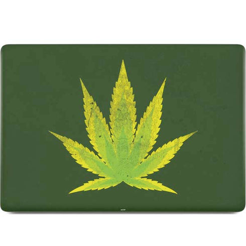 Marijuana Leaf Light Green MacBook Skins