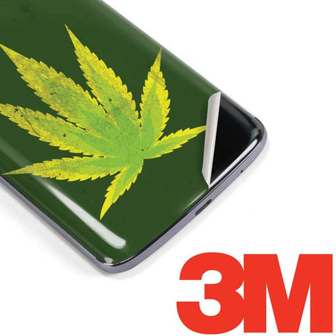 Marijuana Leaf Light Green Moto E5 Plus Skin