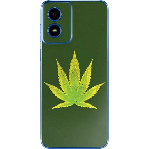 Marijuana Leaf Light Green Moto G Play 4G (2024) Skin