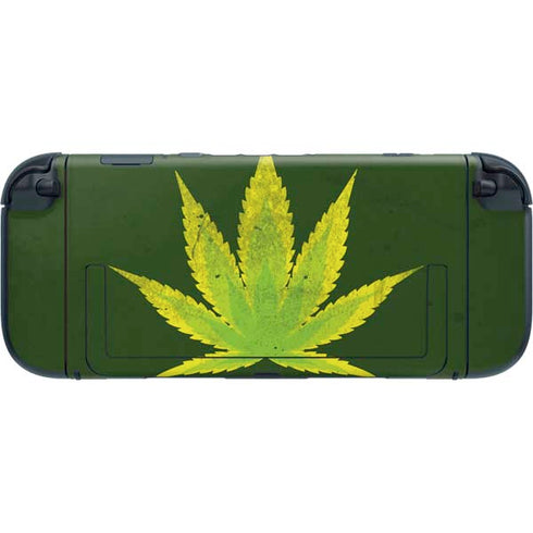 Marijuana Leaf Light Green Nintendo Switch 2 (2025) with Joy-Con Skin