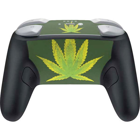 Marijuana Leaf Light Green Nintendo Switch 2 (2025) Pro Controller Skin