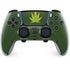 Marijuana Leaf Light Green PS5 DualSense Edge Pro Controller Skin
