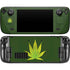 Marijuana Leaf Light Green Steam Deck Handheld Gaming Computer Skin