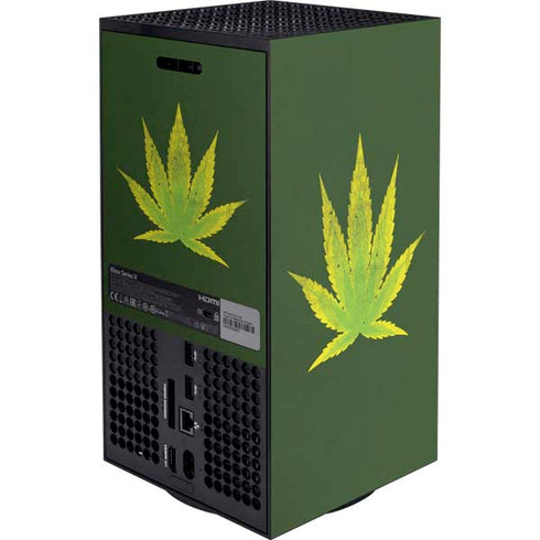 Marijuana Leaf Light Green XBox Series X Digital Edition Bundle Skin