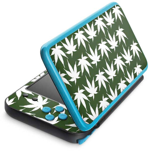 Marijuana Leaf White Pattern Nintendo Skins
