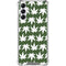 Marijuana Leaf White Pattern Gabb Phone 4 Clear Case