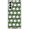 Marijuana Leaf White Pattern Galaxy A16 5G Clear Case