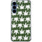 Marijuana Leaf White Pattern Galaxy A35 5G Clear Case