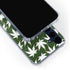 Marijuana Leaf White Pattern Galaxy A35 5G Clear Case
