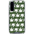 Marijuana Leaf White Pattern Galaxy A36 5G Clear Case