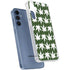 Marijuana Leaf White Pattern Galaxy A55 5G Clear Case