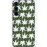 Marijuana Leaf White Pattern Galaxy A55 5G Skin