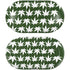 Marijuana Leaf White Pattern Galaxy Buds Plus Skin