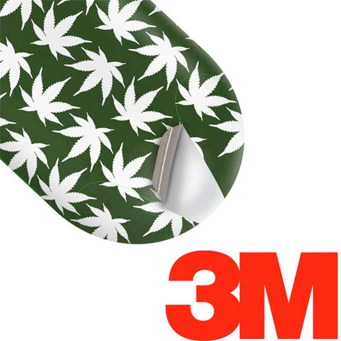 Marijuana Leaf White Pattern Galaxy Buds Plus Skin