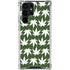 Marijuana Leaf White Pattern Galaxy S23 Ultra Clear Case