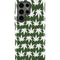 Marijuana Leaf White Pattern Galaxy S23 Ultra Pro Case