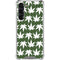 Marijuana Leaf White Pattern Galaxy S24 FE Clear Case
