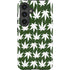 Marijuana Leaf White Pattern Galaxy S25 Impact Case
