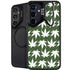 Marijuana Leaf White Pattern Galaxy S25 Kickstand Case
