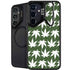 Marijuana Leaf White Pattern Galaxy S25 Plus Kickstand Case