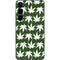 Marijuana Leaf White Pattern Galaxy S25 Plus Skin