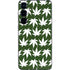 Marijuana Leaf White Pattern Galaxy S25 Skin