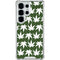 Marijuana Leaf White Pattern Galaxy S25 Ultra Clear Case