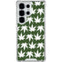Marijuana Leaf White Pattern Galaxy S25 Ultra Clear Case