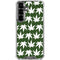 Marijuana Leaf White Pattern Galaxy S26 Plus Clear Case