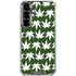 Marijuana Leaf White Pattern Galaxy S26 Plus Clear Case