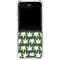 Marijuana Leaf White Pattern Galaxy Z Flip6 Clear Case