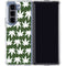 Marijuana Leaf White Pattern Galaxy Z Fold5 5G Clear Case