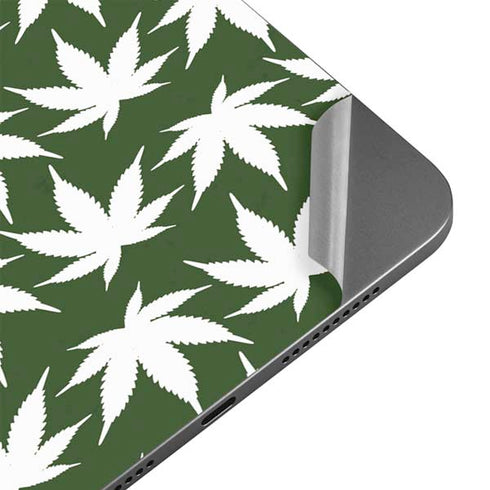 Marijuana Leaf White Pattern Apple iPad Mini Skin